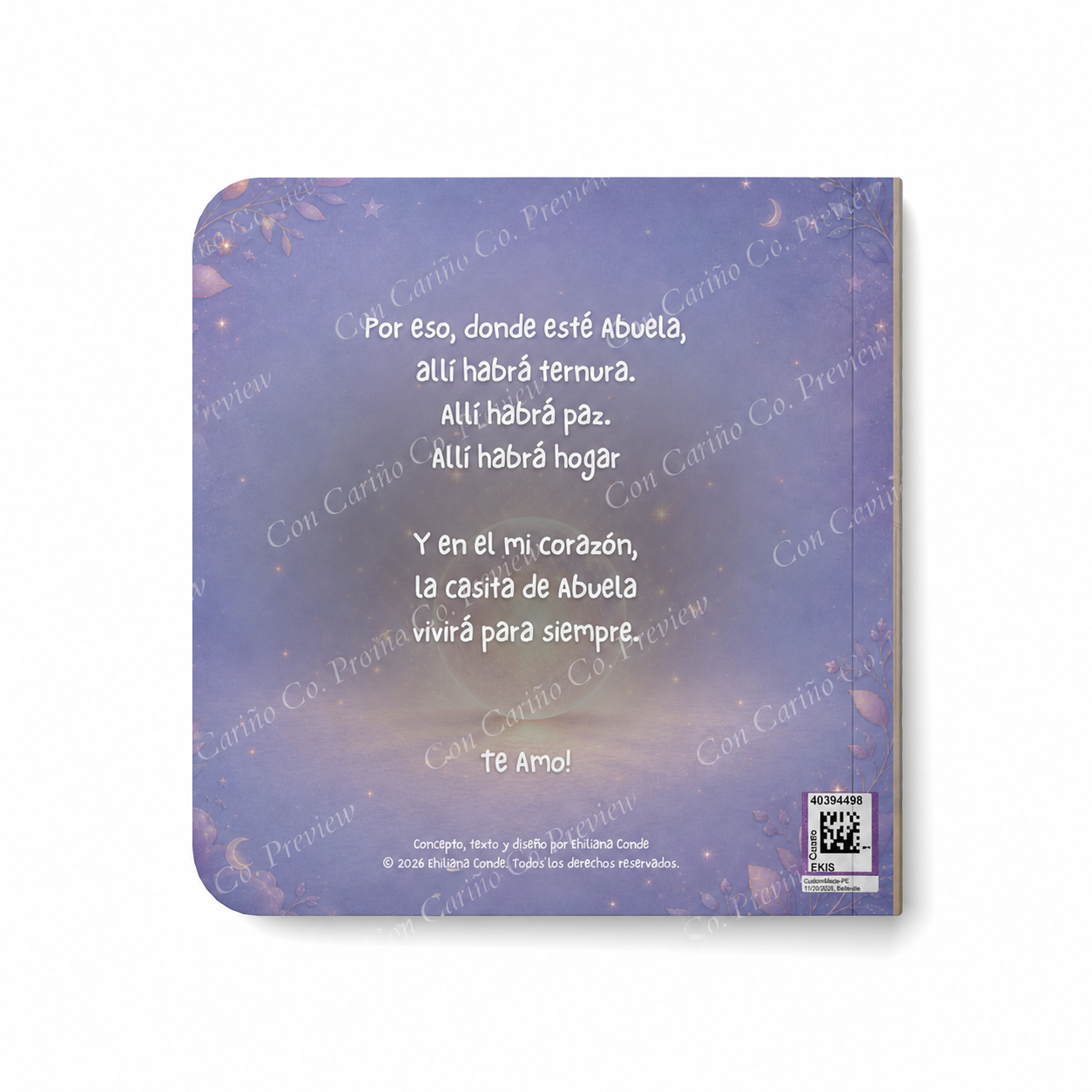 La Casita de Abuela de Nieta 🩷 Spanish Board Book for Grandmothers, Abuela Keepsake Gift with Dedication Page from Granddaughter | La Casita de Abuela – Libro en Español para Abuela, Regalo Recuerdo...