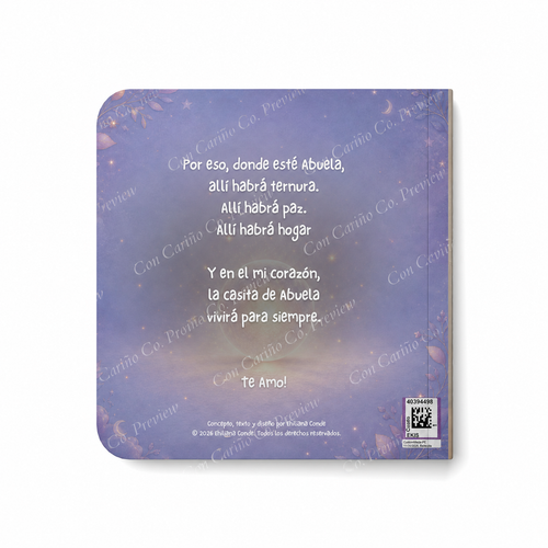 La Casita de Abuela de Nieto 💙 Spanish Board Book for Grandmothers, Abuela Keepsake Gift with Dedication Page from Grandson | La Casita de Abuela – Libro en Español para Abuela, Regalo Recuerdo con Página de Dedicación de Nieto