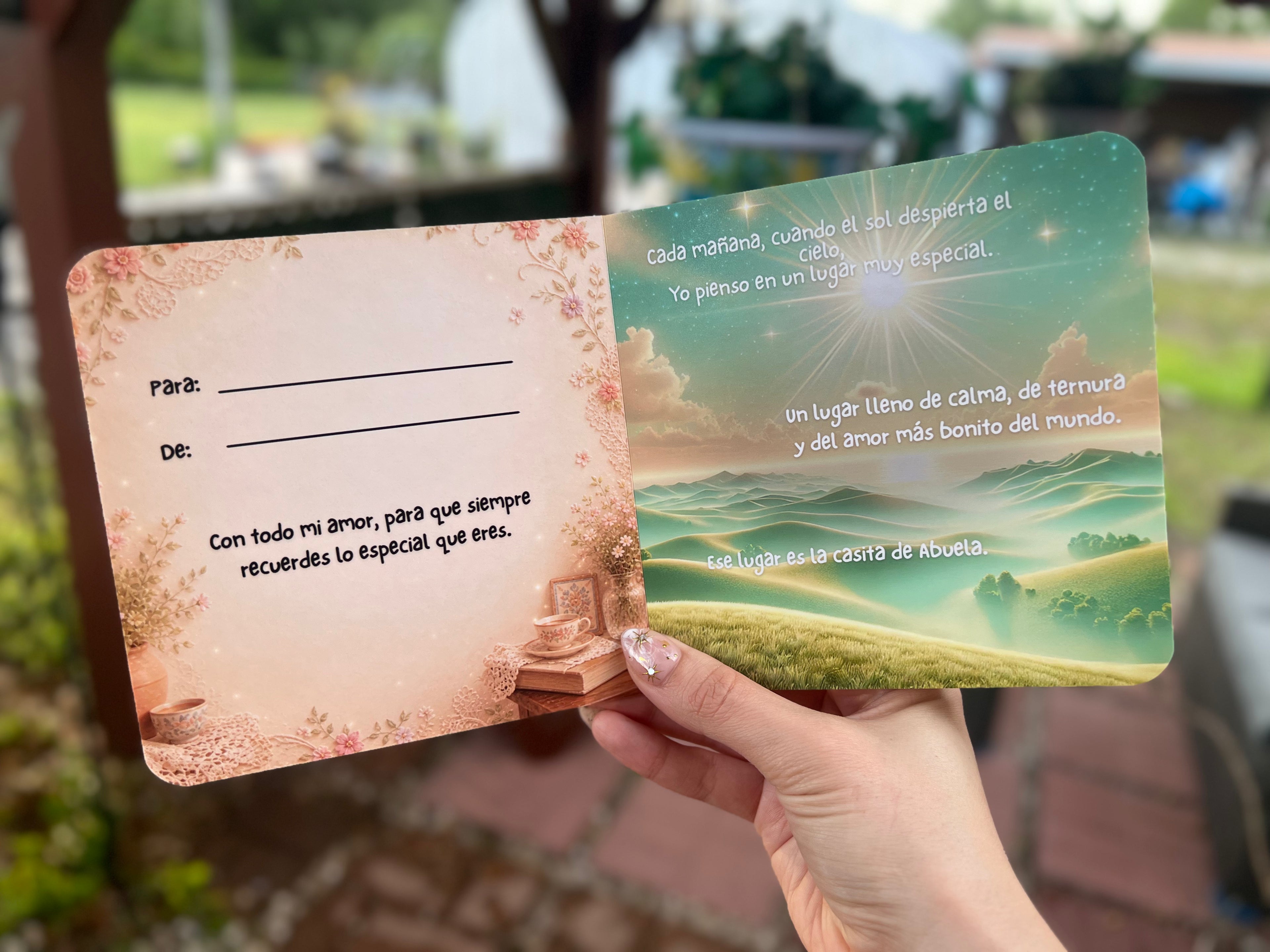 La Casita de Abuela de Nieto 💙 – Spanish Board Book, Abuela Keepsake Gift with Dedication Page