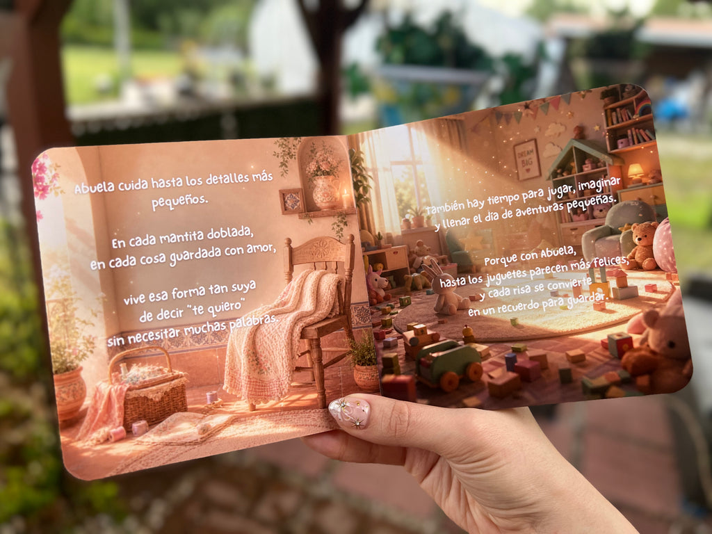 La Casita de Abuela de Nieto 💙 – Spanish Board Book, Abuela Keepsake Gift with Dedication Page