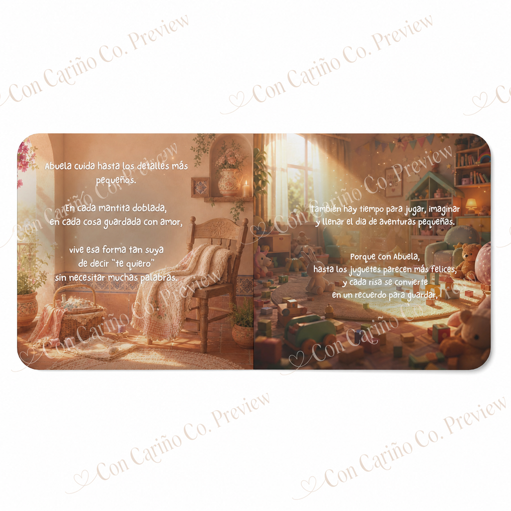 La Casita de Abuela de Nieta 🩷 Spanish Board Book for Grandmothers, Abuela Keepsake Gift with Dedication Page from Granddaughter | La Casita de Abuela – Libro en Español para Abuela, Regalo Recuerdo...