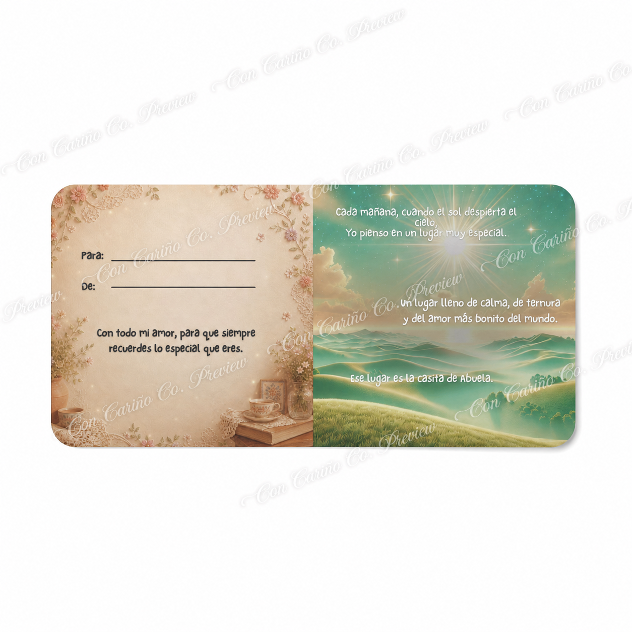 La Casita de Abuela de Nieta 🩷 Spanish Board Book for Grandmothers, Abuela Keepsake Gift with Dedication Page from Granddaughter | La Casita de Abuela – Libro en Español para Abuela, Regalo Recuerdo...