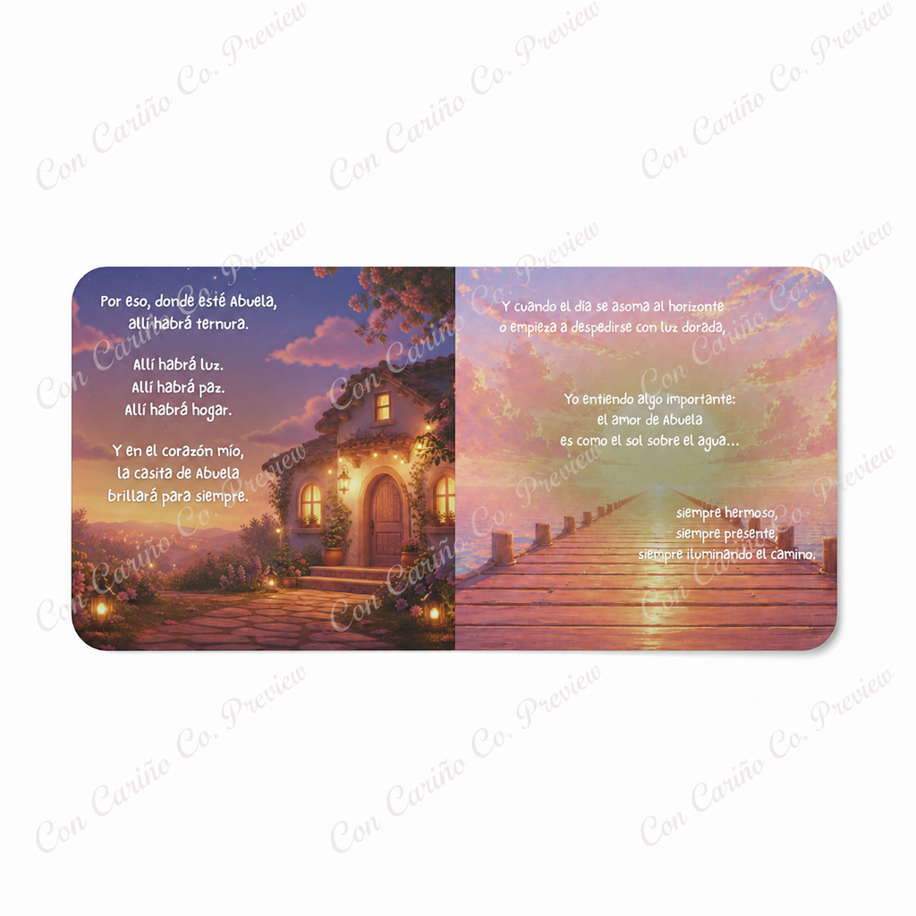 La Casita de Abuela de Nieta 🩷 Spanish Board Book for Grandmothers, Abuela Keepsake Gift with Dedication Page from Granddaughter | La Casita de Abuela – Libro en Español para Abuela, Regalo Recuerdo...