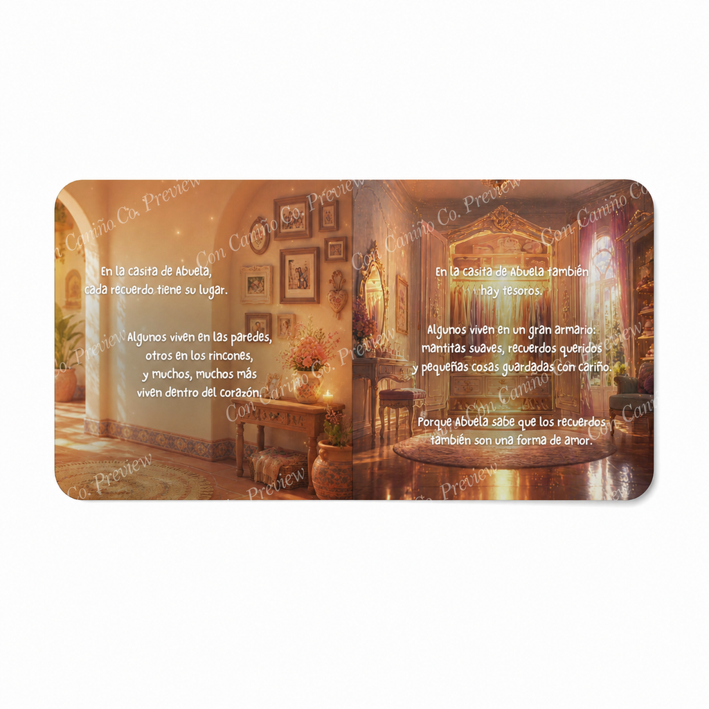 La Casita de Abuela de Nieta 🩷 Spanish Board Book for Grandmothers, Abuela Keepsake Gift with Dedication Page from Granddaughter | La Casita de Abuela – Libro en Español para Abuela, Regalo Recuerdo...
